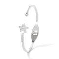 Bracciale a stella d'argento con pavé di cristalli e accenti di strass scintillanti - Stile Argento con Pentagramma (SAP924)