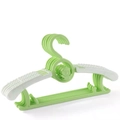 Set van 5 lichtgroene uitschuifbare babykleerhangers met beerontwerp en antislip - Groen