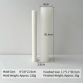 Stampo in silicone a righe verticali per candele a colonna con prodotto da 20,5 cm - Stile lungo a righe (J-0340)