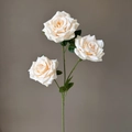 Three-headed artificial diamond rose bouquet in champagne beige for wedding decor - Champagne