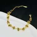 Dettaglio del bracciale a catena con nodo placcato oro 18K con chiusura a moschettone - 【5243】Bracciale a nodo / Oro