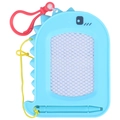 Blue dinosaur mini magnetic writing board with stylus and yellow anti-lost strap - Dinosaur Solid Blue Board