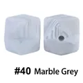 Perline in silicone grigio marmo 17mm esagonali per massaggiagengive fai-da-te - Grigio Marmo