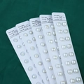 Cinco juegos de perlas blancas de agua dulce grado 6A, de 5,0 mm a 10,5 mm en tarjetas - 4.0-4.5mm / Blanco 6A (Alto Brillo)