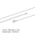 Collar de plata de ley 925, cadena en O minimalista de 1,5 mm con cierre de langosta - O cadena