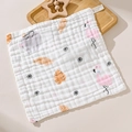 Soft 100% cotton gauze baby washcloth with cute flamingo and elephant print patterns - Lucky Elephant Bird