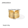 Golden multi-layer cuff ring with dimensions of 1.85cm diameter and 2.8g weight - Multi-layer Cuff Ring