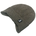 Bonnet d'hiver pour homme doublé de polaire avec protège-oreilles gris foncé - Réglable / Vert Foncé