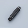 Pendentif balle minimaliste en acier inoxydable noir pour hommes et femmes - Noir (Pendentif Uniquement)