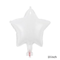 10-inch white star-shaped aluminum foil balloon with a matte metallic finish for parties - 10 Inch White Star