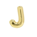 Glossy 18k gold plated 3D bubble letter J charm for customizable bracelet bands - Gold Letter-J