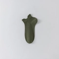 Olive green low cut cotton socks with ribbed cuffs and reinforced heel for men - One Size / Army Green