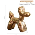 Statuetta a forma di cane palloncino in oro galvanizzato per decorazioni domestiche moderne - Cane a Palloncino in Ceramica - Oro