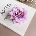 Elegant purple gradient flower hair clip on artsy book background for women - 54# Claw Clip - Light Pink Artificial Flower Style