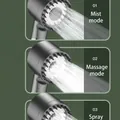 Pressurized handheld shower head in gunmetal grey with three adjustable spray modes - Universal Single Shower Head / Metallic Grey