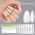 300pcs translucent white soft gel nail tips in 15 sizes with almond shape storage box - Medium Almond (MS-H012-05) / 300 Pieces/Pack