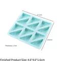 Molde de silicona azul cielo con 8 cavidades triangulares y textura de puntos para mousse - 12 Cavidades Queso - Azul