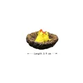 Miniature resin nest with three yellow birds decoration, 3.9 cm garden ornament - Bird Nest With Chicks