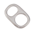 Silver soda tab connector charm for DIY jewelry making in polished stainless steel finish - Soda Can Tab Type / Silver