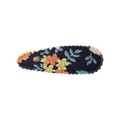 Clip para el pelo con estampado floral de flores naranjas y amarillas sobre tela - Estilo 49