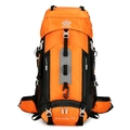 Mochila de senderismo 60L gran capacidad en tejido impermeable naranja y negro resistente - 56-75L / Naranja