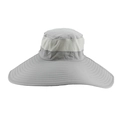 Hellgrauer Sonnenhut mit breiter Krempe und Mesh-Einsatz für Outdoor-Camping Wandern - Erwachsene 58cm Einheitsgröße / Hellgrau