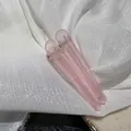 Set of two pink matte translucent duckbill hair clips on soft white fabric background - 1 Piece / Frosted Transparent Pink