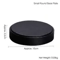 Black brushed cylindrical jewelry display base, 10cm diameter minimalist stand - Small Round Base Plate (Black)