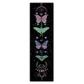 Vertical wall scroll detail featuring mystical butterfly and celestial moon phase patterns - Style 34 / 40x150cm