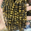 Natürliche Tigerauge-Rundperlen für DIY-Schmuckherstellung in verschiedenen Größen - Ab+-sorte Huanghushi A214-2 / 4mm (ca. 88 Perlen)