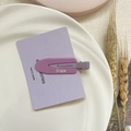 Cute purple snap hair clip with 'Grape' lettering on a decorative card display - Purple Taro