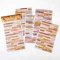 Retro English gold-stamped stationery stickers set for DIY scrapbooking with 4 sheets - The Past Clippings