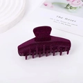 Elegant large shark hair clip in dark purple glitter finish for hair styling - Fuschia