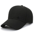 Classic black baseball cap with 3D embossed Sport logo and curved brim for outdoor use - Black