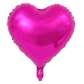 Vibrant rose red heart shaped foil balloon with metallic finish for party decor - 18 Inch / Rose Red