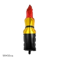 Lipstick shaped foil balloon in red and gold finish for parties 98x50cm - Red Lipstick