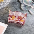 Purple acetate hair claw clip featuring an adorable cat design with golden etched details - Burgundy