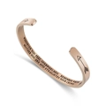 Rose gold engraved open cuff bracelet with motivational quote and arrow detail - Mother Rose Gold (B1021)