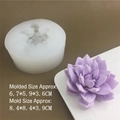 Translucent silicone succulent cactus mold for candle making with 6.7x5.9x3.6cm dimensions - Model 3871 / Translucent
