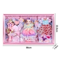 Princess doll gift set featuring pink gradient mesh dress and magical accessories - 56cm Portable Box 20cm Doll Dress-up Set