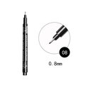 Penna ad ago impermeabile GuangNa da 0,8 mm per schizzi con inchiostro a rapida essiccazione - 08-0,8 mm di larghezza della linea