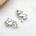 Antik-silberne Osterhasen-Anhänger aus Zinklegierung für DIY-Schmuck und Ohrringe - Antiksilber Stehender Hase Anhänger (3749) / 1 Stück (13x20mm) / Antiksilber