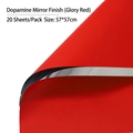Dual-sided radiant red and silver florist wrapping paper, 57x57cm 20 sheets per pack - Dopamine Mirror (Radiant Red)