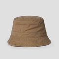 Close-up of khaki cotton bucket hat featuring fine embroidery and durable canvas texture - M (56-58cm) / Khaki