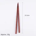 Minimalist Japanese nanmu wood chopsticks with natural grain, 22.5cm length, 10g weight - 22.5cm No-Wrap Chopsticks