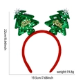 Christmas tree headband with green sequins and golden Merry Christmas text detail - Green Sequin Christmas Tree