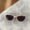 Occhiali da sole cat-eye rosa chiaro per bambini con lenti grigio scuro - Bianco Sporco