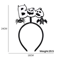 Cerchietto di Halloween con scritta Boo, ciondoli a ragno e pipistrello per feste - Stile Boo Fantasma Zucca (Stile BB)