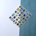 Stickers à ongles 5D détaillés avec peintures à l'huile classiques et cadres dorés - Style de Cadre de Peinture Célèbre Rétro (TS-170)