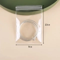 Transparent PVC jewelry seal bag 13x9cm size showing three silver bangles inside - 9x13cm/48 Silk Thickness / Clear